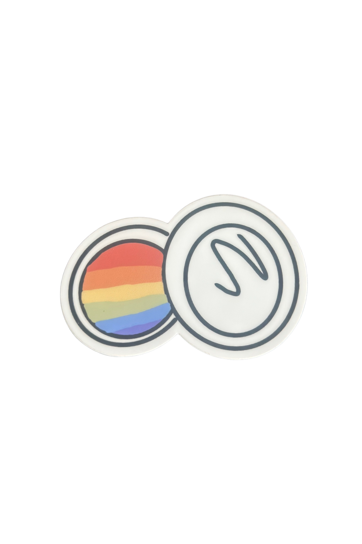 Rainbow Blush-Clear Vinyl Sticker